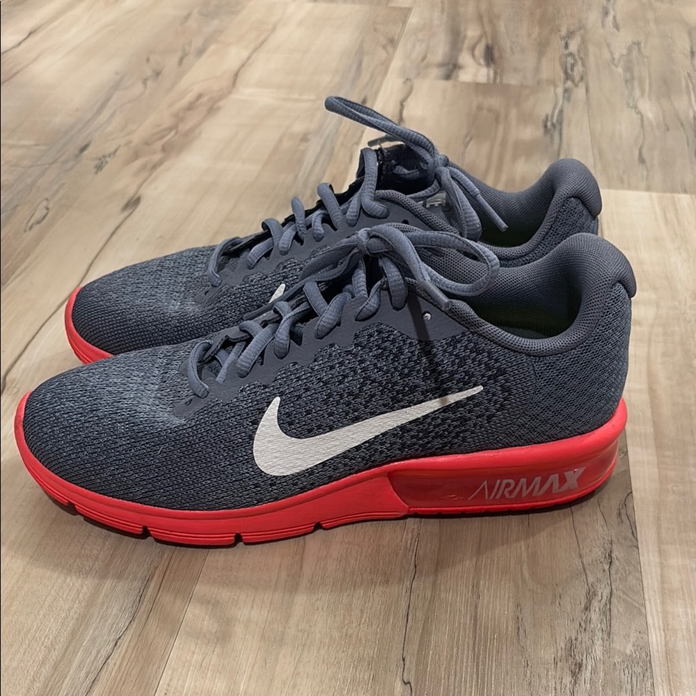 Nike Air Max Men's Gray and Red Shoes
